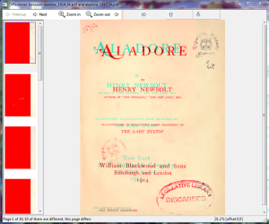Aladore title page in diff-pdf