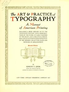 art & practice of typography
